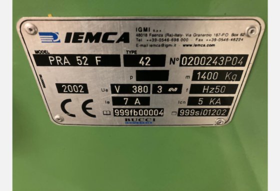 2002 装车机 IEMCA PRA 52/42F