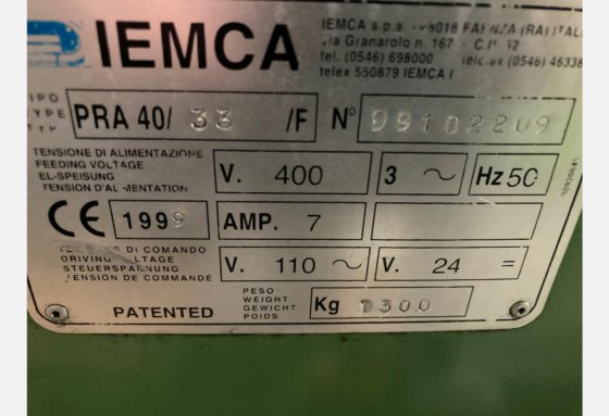 1999 装车机 IEMCA PRA 40/33