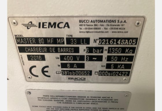 2016 装料机 IEMCA MASTER 80