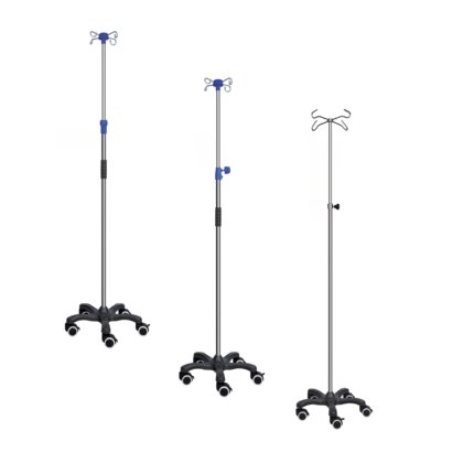 工場価格のステンレス鋼の医学の病院の点滴注入の棒のモニターの立場の棒携帯用調節の高さ