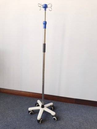 安い価格の病院の医学の病院の高さの調節可能で移動可能なステンレス鋼の点滴注入の点滴注入の立場