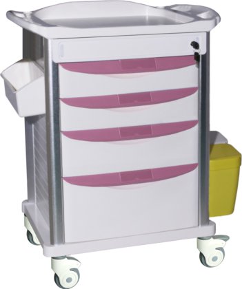 病院の家具の引出しが付いている Muti 機能 Abs の忍耐強い医学の緊急事態の薬の配分のトロリー