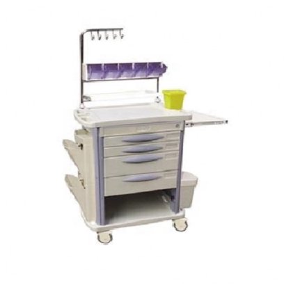 臨床医学の処置の器械の麻酔のドレッシングのトロリー マヨのテーブル、病院 ABS 外科緊急の衝突のカート
