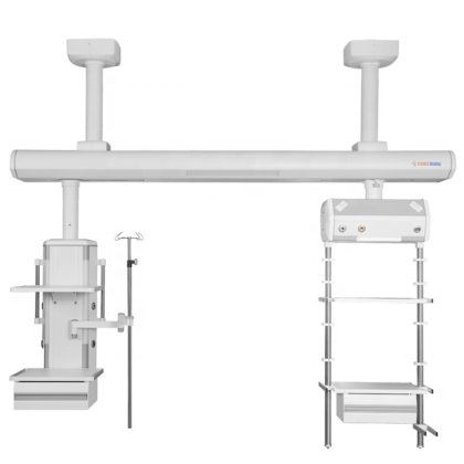 PF-60S 二重腕が付いている電気天井吊り下げ式の外科医学の歯科吊り下げ式の器械