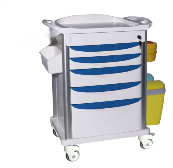 花の医学のトロリー カートの医学の病院の家具の Abs の病院医院のための緊急の医学のトロリー