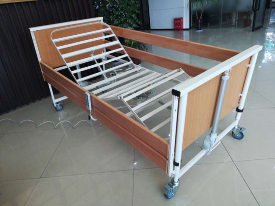 木製病院用ベッド 電動病院用ベッド 木製3機能 リナックモーター 電動病院用ベッド