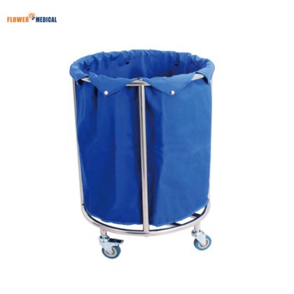 容易できれいなステンレス鋼の基盤の 2 つのドレッシング袋の洗濯の病院の麻布のカート