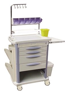 ICU のための良質の ABS 麻酔のカートの病院の医学の麻酔のトロリー