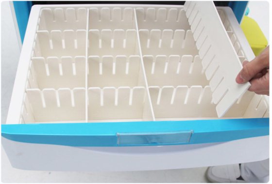 工場価格の花の医学の多機能の麻酔のカートの薬 ABS 車輪が付いている緊急の麻酔のトロリー荷物