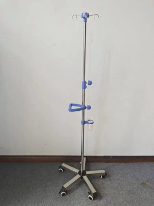 輸液点滴スタンド高さ調節可能トップステンレス4フック点滴スタンド移動式医療点滴スタンド病院家具