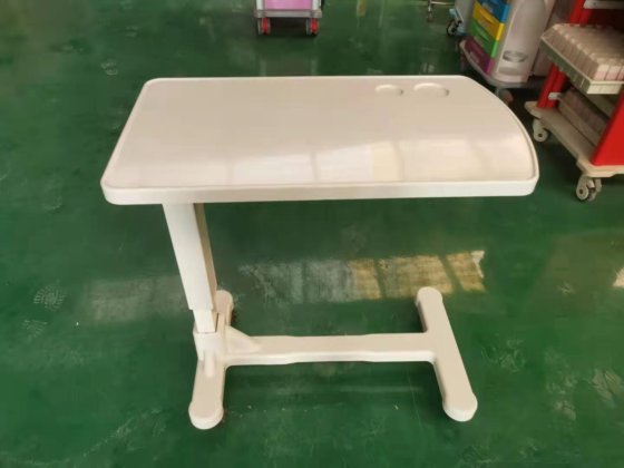 オーバーベッドローリングテーブルオーバーベッドラップトップフードトレイ病院デスク傾斜トップ付き