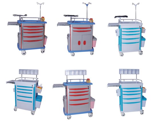 病院の家具の ABS 物質的な無線看護のトロリー