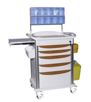 熱い販売の ABS プラスチック麻酔の緊急の処置のトロリー薬の麻酔のトロリー医学のカート