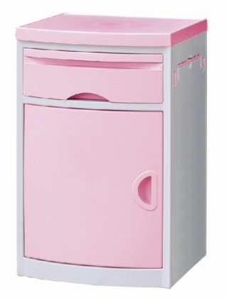 工場ロッカーを持つ医学の家具の病院の枕元のキャビネットのテーブル、靴の棚が付いている ABS プラスチック看護の忍耐強いベッド立場