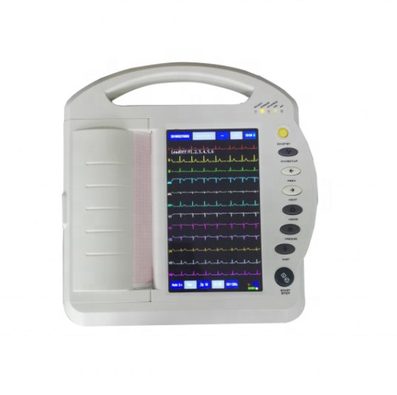 心電計本体画面表示12チャンネル心電図波形機