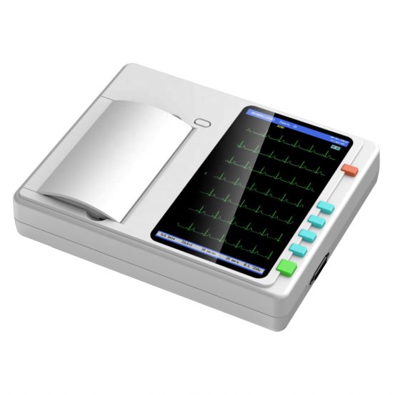 心電計本体画面表示12チャンネル心電図波形機