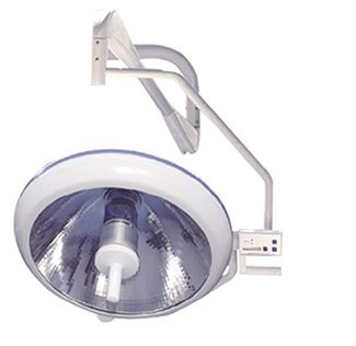 手術患者無影操作劇場ライト試験光線療法ダブル ヘッド手術ランプを動作します。