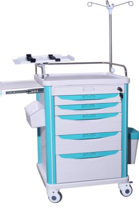 ラップトップの病院装置の ABS 緊急救急車の医学の衝突のカートの伸張器の忍耐強い薬剤の処置のトロリー