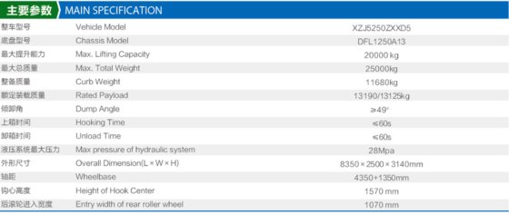 垃圾收运/7-吨吨车厢可卸式垃圾车20T