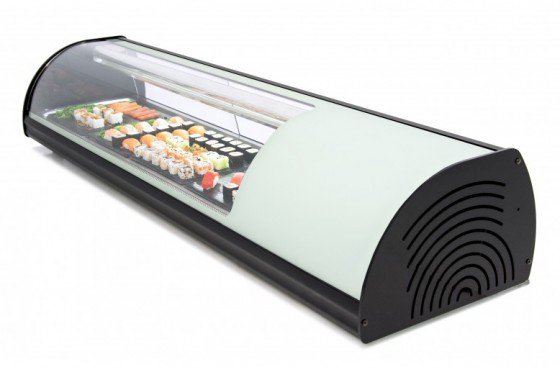 Vetrina Frigo Sushi Da Banco - 5 GN 1/3, Vetri Curvi, Nera | Per Ristoranti E Gastronomie - Foto 5