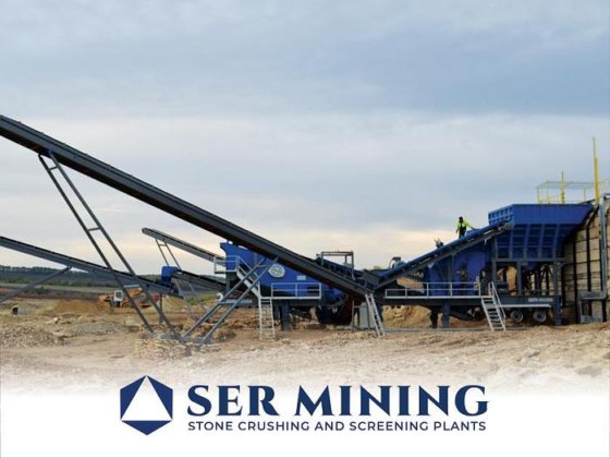 コンパクトで強力な石材加工設備 - 移動式衝撃破砕スクリーニングプラント