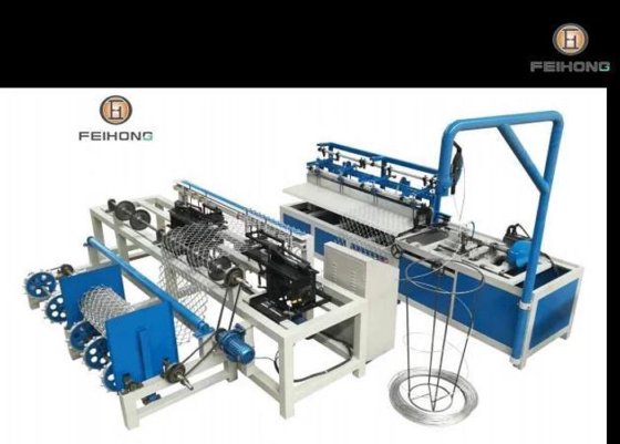 全自动铁丝链环围栏编织围栏网制造机中国工厂价格