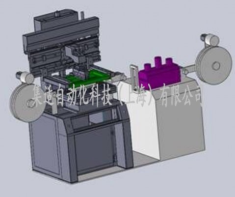 CHIPBEST 在线卷带式盘装导电板背面焊盘印刷机及在线风枪式固化焊锡机