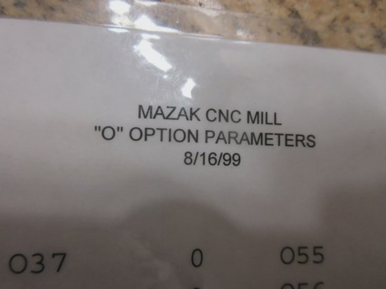 MAZAK V-10 CNC VERTICAL MILL