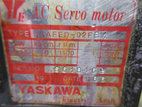 YASKAWA AC SERVO MOTOR USAFED-02FB1