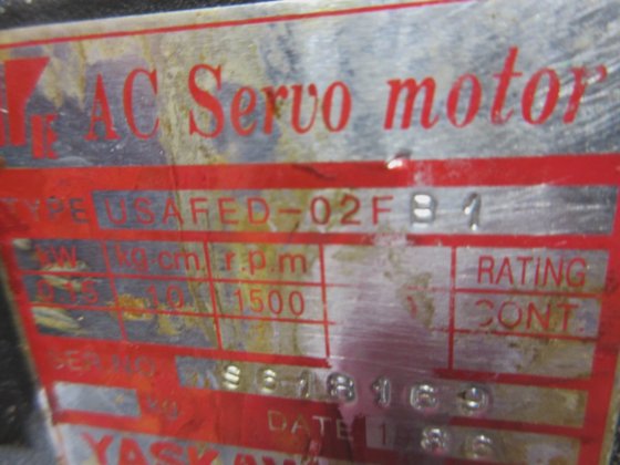 YASKAWA AC SERVO MOTOR USAFED-02FB1