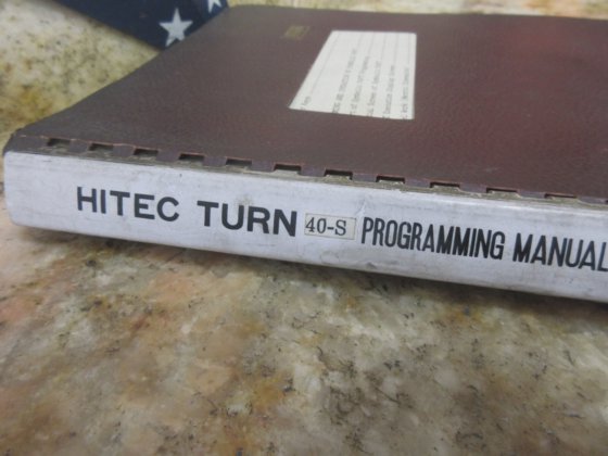 HITEC TURN PROGRAMMING MANUAL 40-S