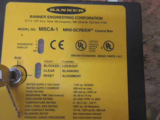 BANNER ENGINEERING BANNER MSCA-1 MINI SCREEN CONTROLLER ENCLOSURE BOX ...