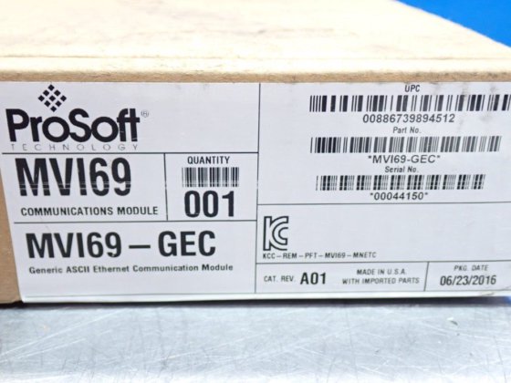 Prosoft Modbus Master/slave Network Interface