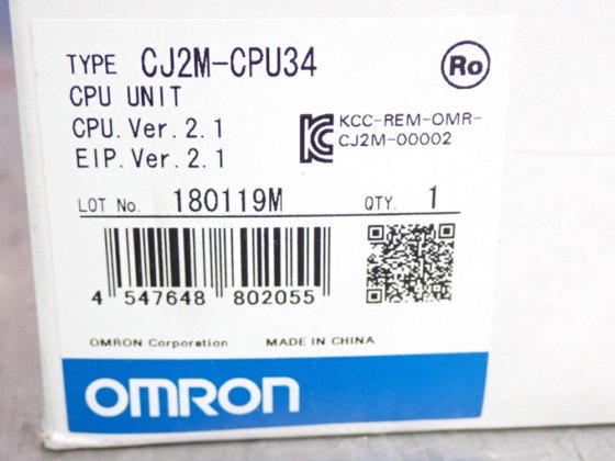 Omron Cj2 Series Programmable Logic