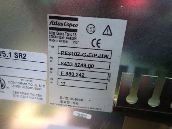 Atlas Copco Nutrunner Controller, Powers