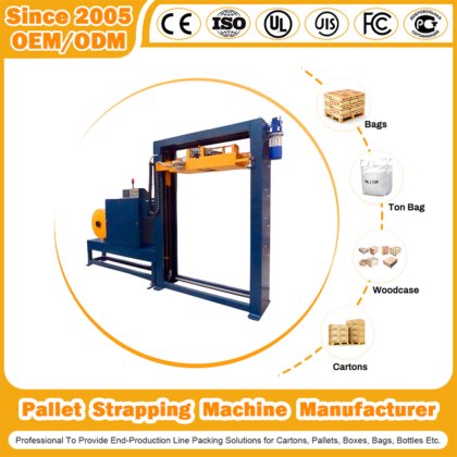 Automatic Pallet Wrapping Strapping Machine Factory Online Vertical ...