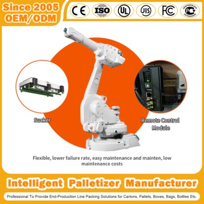 Robot Palletizer Manufacturer Precision Robotic Arm Automatic Inline ...