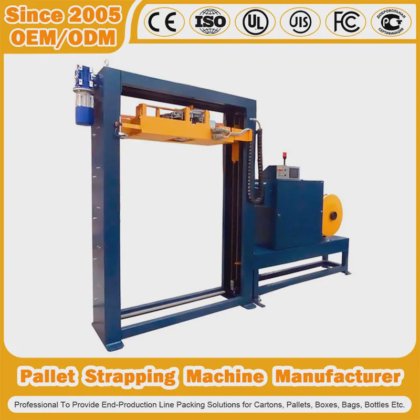 Automatic Pallet Wrapping Strapping Rotary