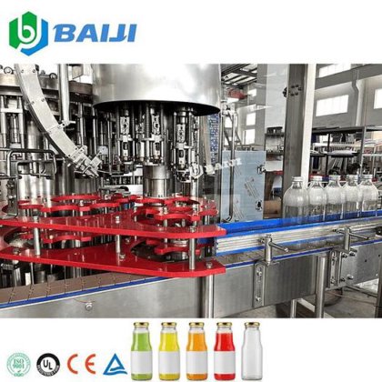 BAIJI 自動ガラス瓶のフルーツ ジュースのびん詰めの充填機の生産ライン
