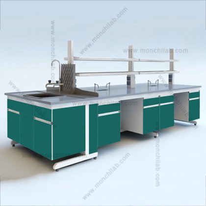 实验室钢木岛式工作台