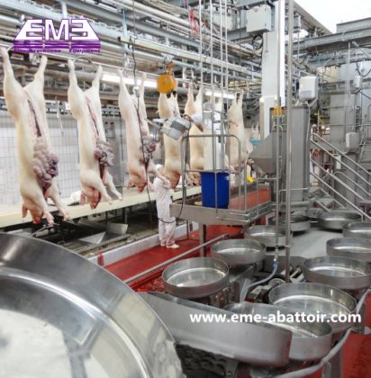 猪地面内脏输送系统 屠宰场肉类加工机械 屠宰设备