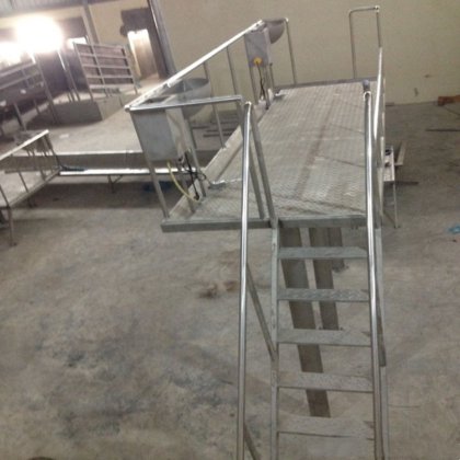 用于屠宰场的活牛瞪眼平台屠宰设备