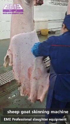 肉类加工设备 用于绵羊屠宰场的液压式绵羊/山羊拉皮机，带 CE 证书 羊肉加工