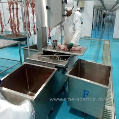 埃美工厂价格牲畜屠宰场牛羊猪肉标准牛屠宰机推车