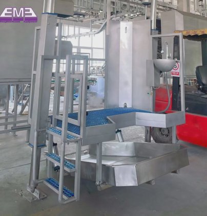 プロフェッショナル食肉処理道具 白い内臓除去プラットフォーム 牛屠殺場設備