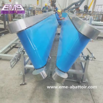 活羊/山羊约束尼龙皮带输送机 清真山羊肉屠宰场设备