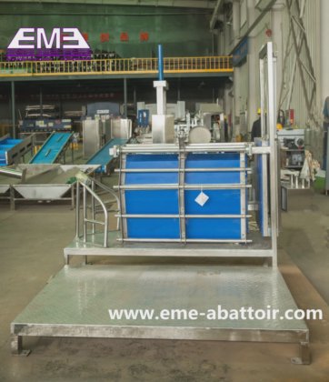 空気圧式生豚スタンニングボックス機械屠殺場設備販売