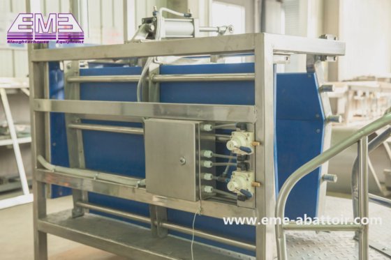 空気圧式生豚スタンニングボックス機械屠殺場設備販売