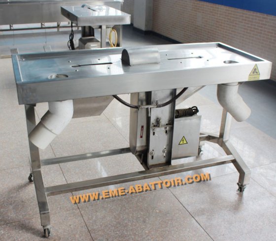 屠宰场设备的双单元胗内去皮机