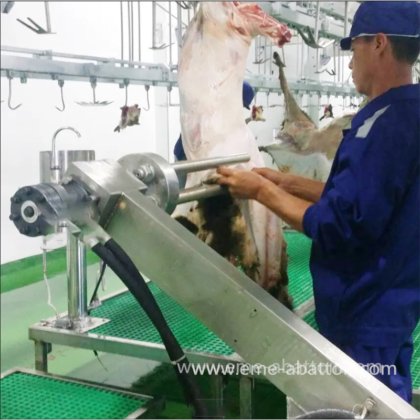 质优价廉的活羊/山羊收集和宰杀辊台式屠宰机 屠宰场设备